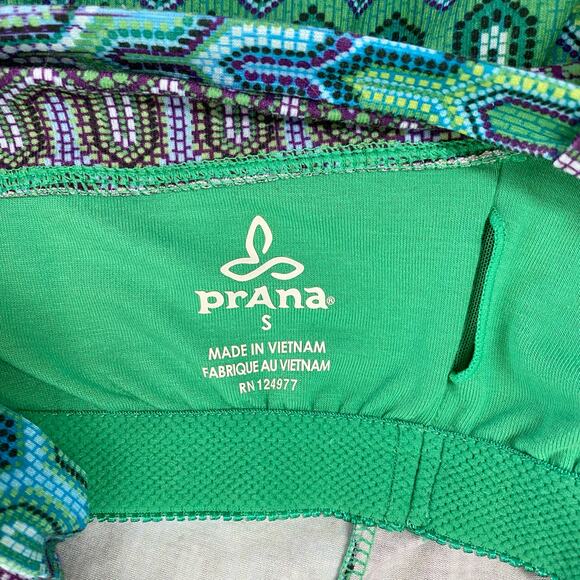 Prana Quinn Racerback Dress in Cool Green Ibiza Print, Small - Picture 8 of 10